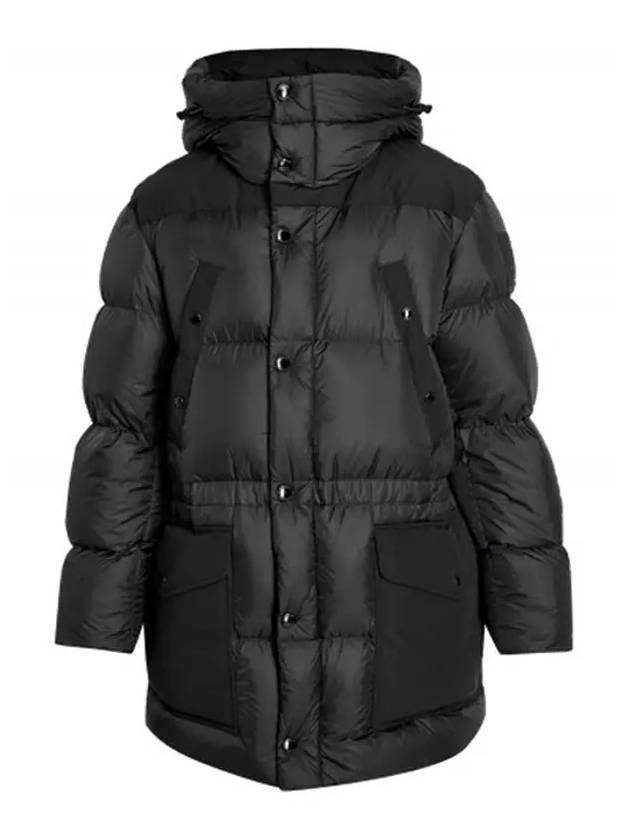 Logo Applique Nylon Puffer Coat Black - BURBERRY - BALAAN 3