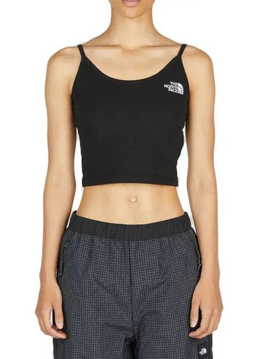 Embroidered Logo Cropped Sleeveless Black - THE NORTH FACE - BALAAN 1