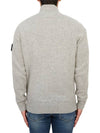 Wappen Patch Button Knit Top Melange Gray - STONE ISLAND - BALAAN 5