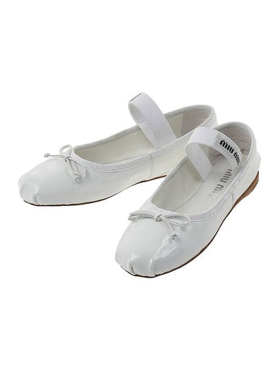 Patent Leather Ballerinas White - MIU MIU - BALAAN 2