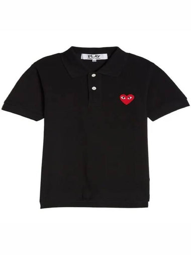 W collared red wappen polo shirt black AZ T005 051 1 - COMME DES GARCONS - BALAAN 1