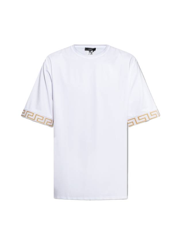 Greca Gym Logo Crew Neck Short Sleeve T-Shirt White - VERSACE - BALAAN 1