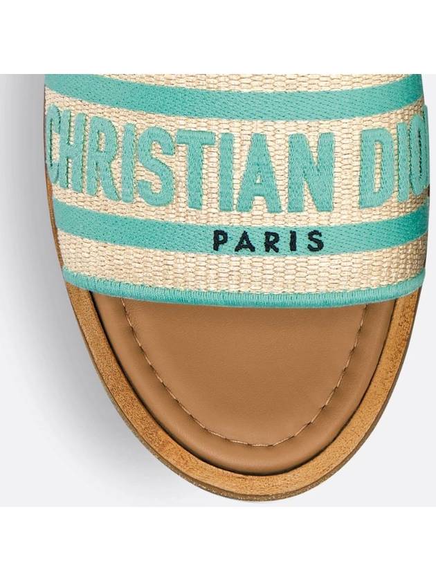 Dioriviera Dway Platform Slide Slippers Natural Aquamarina - DIOR - BALAAN 5