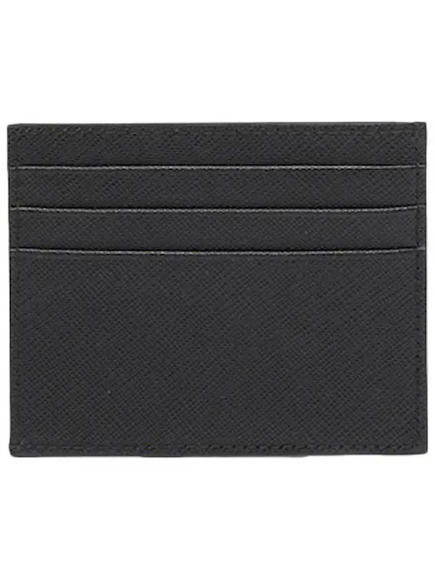 Embossed Triangle Logo Card Wallet Black - PRADA - BALAAN 3