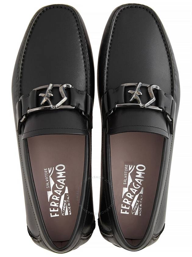 Salvatore Ferragamo Men's Black Leather Peter SF Ornament Driver, Size 7 EEE - SALVATORE FERRAGAMO - BALAAN 3