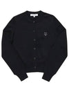 Bold Fox Head Patch Regular Cardigan Black - MAISON KITSUNE - BALAAN 6