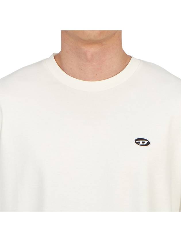 T Just Doval PJ Oval D Patch Short Sleeve T Shirt White - DIESEL - BALAAN 8