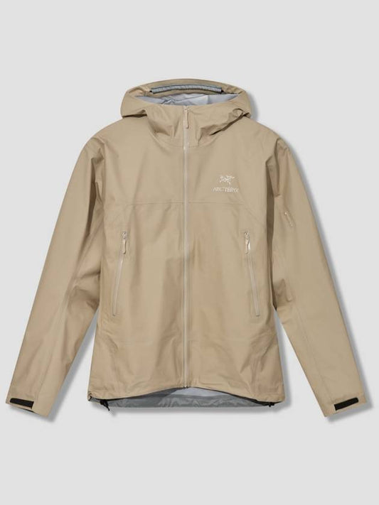 Beta Embroidered Logo Nylon Hooded Jacket Beige - ARC'TERYX - BALAAN 2