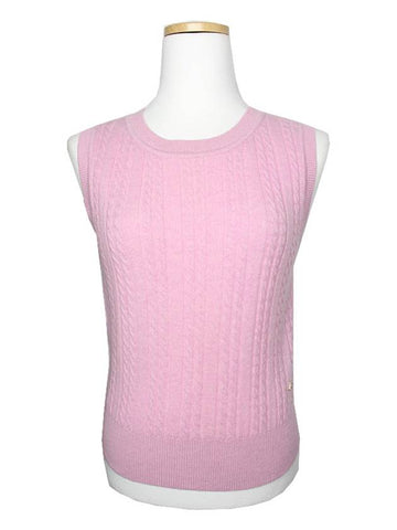 Light pink wool cashmere knit vest 44 - SANDRO - BALAAN 1