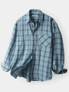 Breed Wrinkle Check Shirt Blue - INDUST - BALAAN 8