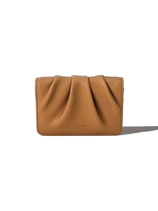 Doe Soft Women’s Leather Card Wallet Tan Brown - LE MASQUE - BALAAN 1