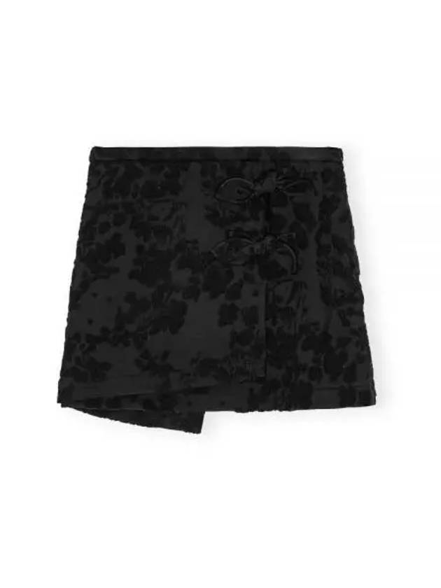 Acrylic Blend A-Line Skirt Black - GANNI - BALAAN 2