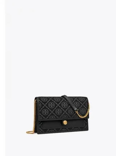 Monogram WOC Chain Wallet Mini Shoulder Bag Black Domestic Product GM0023070538906 - TORY BURCH - BALAAN 1