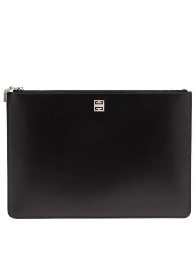 4G Logo Flat Clutch Bag Black - GIVENCHY - BALAAN 3