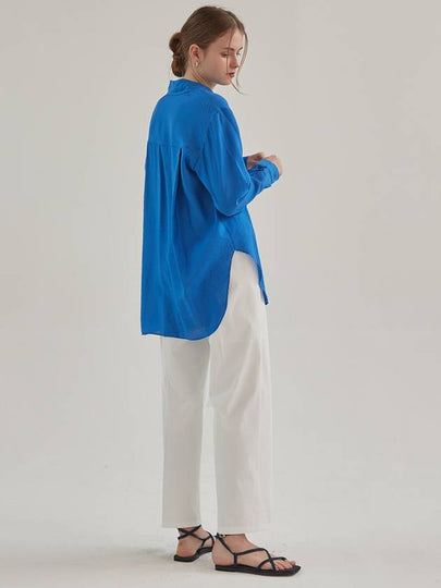 Boxy box color loose fit shirt blouse_blue - ARIFF - BALAAN 2