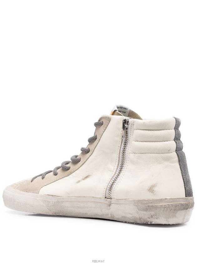 Distressed Leather High Top Sneakers White - GOLDEN GOOSE - BALAAN 4