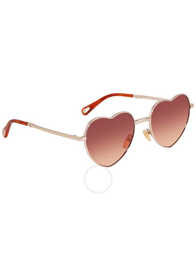 Chloe Milane Red Gradient Heart Ladies Sunglasses CH0071S 003 59 - CHLOE - BALAAN 2