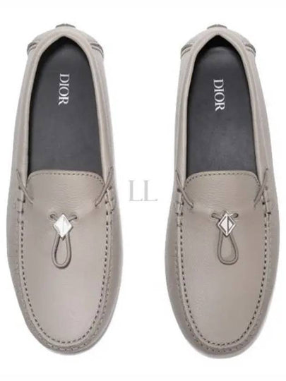 CD Diamond Grained Calfskin Loafers Beige - DIOR - BALAAN 2