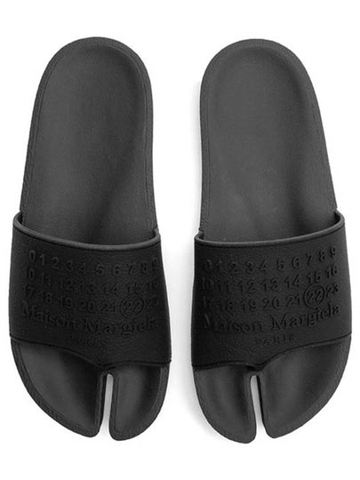 Embossed Logo Tabi Slippers Black - MAISON MARGIELA - BALAAN 2