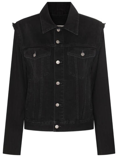 MM6 BLACK COTTON DENIM JACKET S52AM0260STZ086961 - MAISON MARGIELA - BALAAN 1