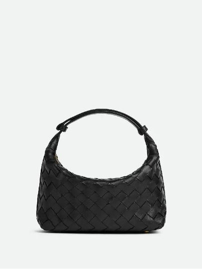 Intrecciato Small Leather Shoulder Bag Black - BOTTEGA VENETA - BALAAN 2