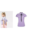 Golf cape collar t-shirt purple - HENRY STUART - BALAAN 3