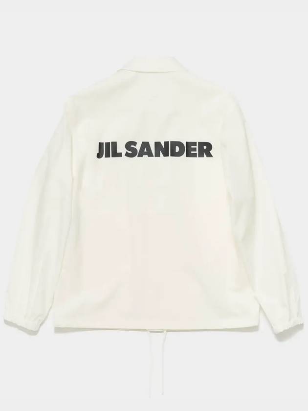 Men's Black Back Logo Waterproof Coach Jacket White - JIL SANDER - BALAAN 2