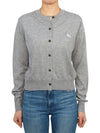 Baby Fox Patch Regular Cardigan Grey Melange - MAISON KITSUNE - BALAAN 3