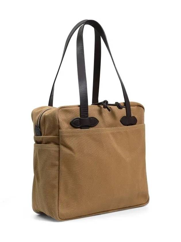 Tote With Zipper Brief Case Tan - FILSON - BALAAN 4