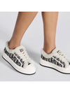 Walk'n'Dior Platform Oblique Embroidered Cotton Shearling Low Top Sneakers Deep Blue - DIOR - BALAAN 5