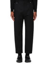 Triangle Logo Cotton Straight Pants Black - PRADA - BALAAN 2