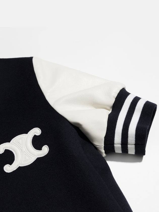 Varsity Chelsea Cashmere Short Sleeve Jacket Navy - CELINE - BALAAN 4