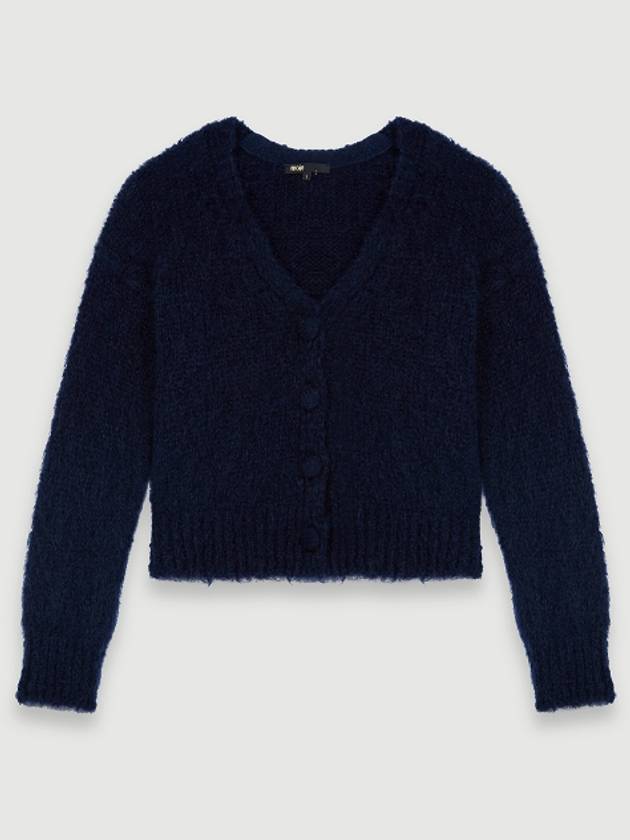 Women's Mohair Cardigan Navy - MAJE - BALAAN 2