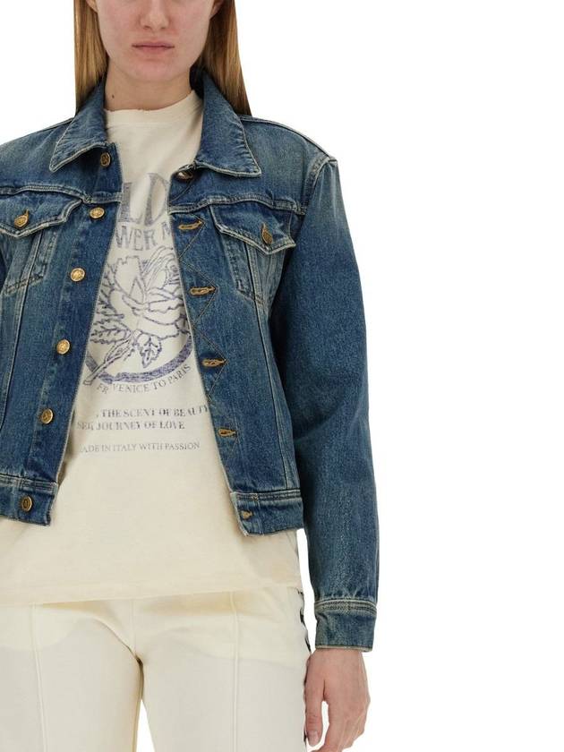 Logo Patch Denim Jacket Blue - GOLDEN GOOSE - BALAAN 4