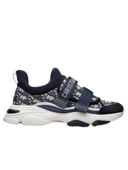 D-Wander Oblique Technical Fabric Low Top Sneakers Deep Blue - DIOR - BALAAN 1