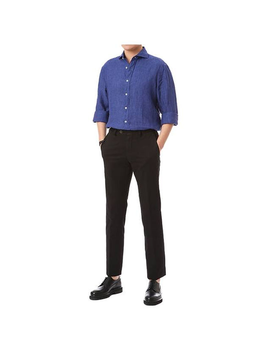 double button close straight pants black - RVR LARDINI - BALAAN 1