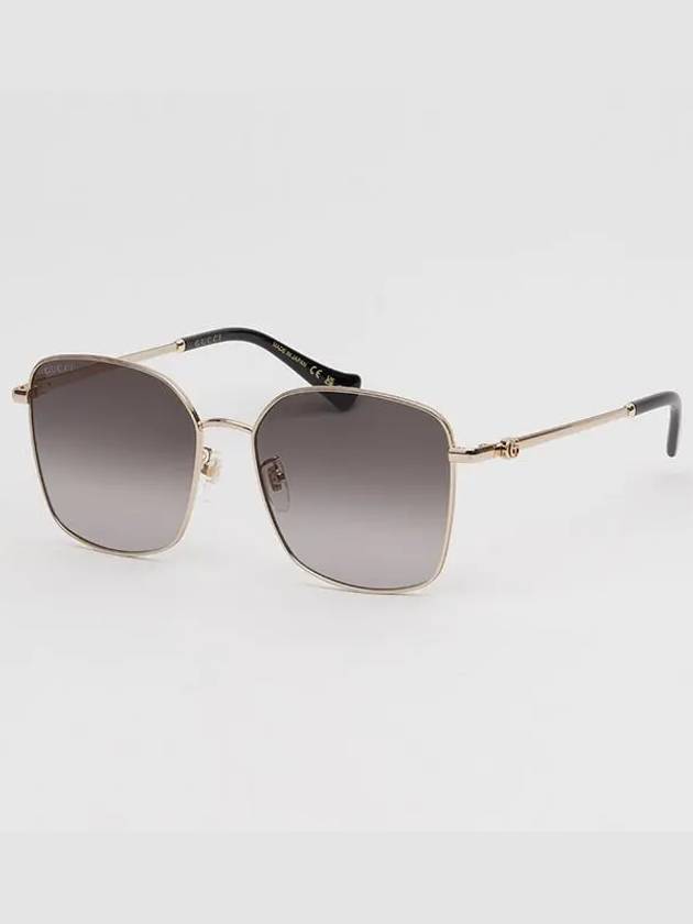 Eyewear Interlocking G Square Sunglasses Gold Black - GUCCI - BALAAN 4