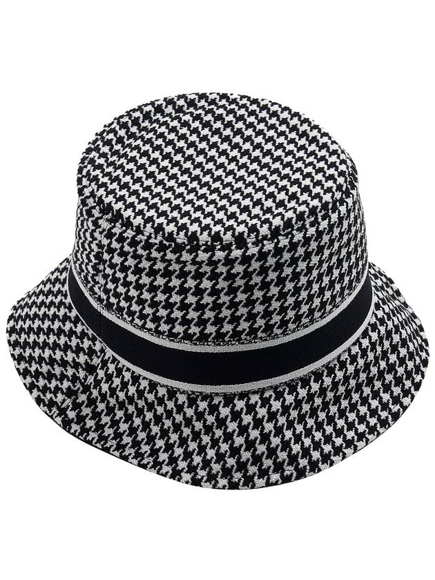 D Bobby Houndstooth Small Brim Embroidery Bucket Hat - DIOR - BALAAN 4