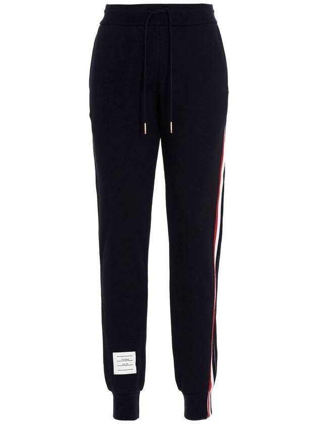 Women's Loop Back Stripe Track Pants Navy - THOM BROWNE - BALAAN 1