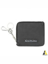 Logo Patch Chain Zipper Card Wallet Black - ACNE STUDIOS - BALAAN 2