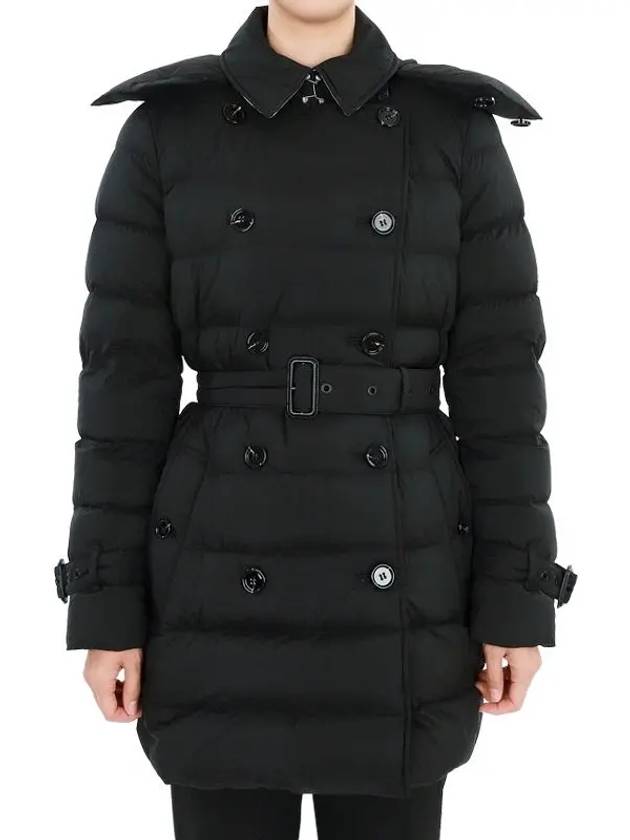 Detachable Hoodie Puffer Coat Padded Black - BURBERRY - BALAAN 3