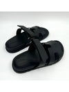 Chypre Leather Sandals Black - HERMES - BALAAN 6