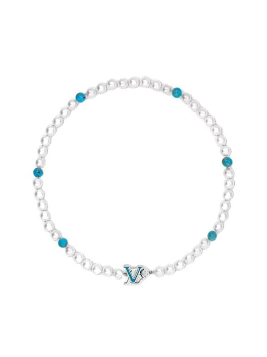 Men's Turquoise Rodeo Necklace Silver Blue - LOUIS VUITTON - BALAAN 1