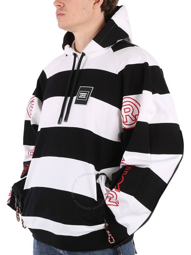 print logo stripe hoodie - BURBERRY - BALAAN 3