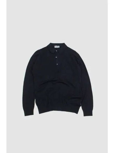 IDomestic ShippingI 24 Bradwell Navy Polo Knit kr 204971 - JOHN SMEDLEY - BALAAN 1