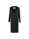 Women s Coat Collarless Back Slit Wool J02AA0106 J40103 001 - JIL SANDER - BALAAN 1