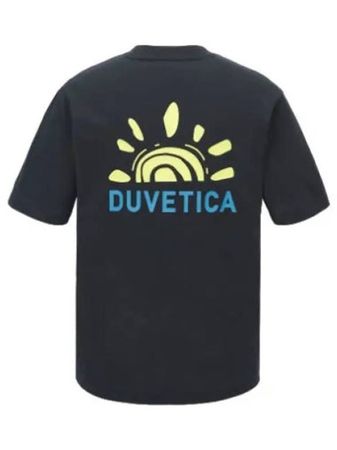 Tiny dark navy men s short sleeved t shirt - DUVETICA - BALAAN 1