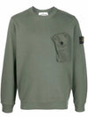 Men's Wappen Patch Pocket Sweatshirt Green - STONE ISLAND - BALAAN 2