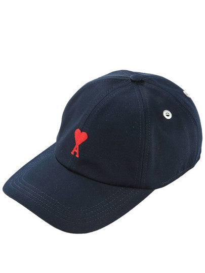 Embroidered Logo Cotton Ball Cap Blue - AMI - BALAAN 2