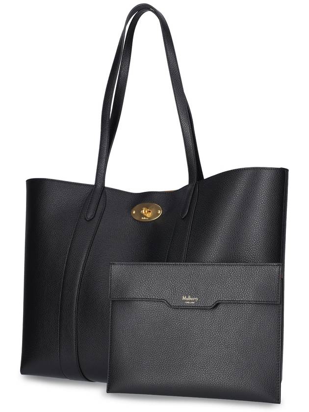 Bayswater Classic Grain Small Tote Bag Black - MULBERRY - BALAAN 3